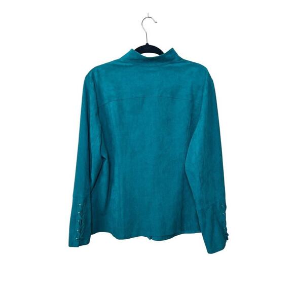 CHICO'S FAUX SUEDE JACKET BLAZER WOMENS - Picture 2 of 8